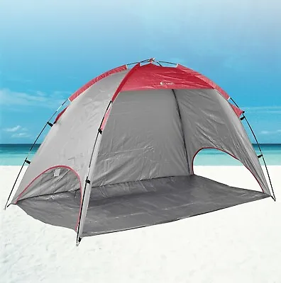 £21.99 • Buy Portable Red Tent Beach Shelter Sun Wind Screen Outdoor Shade UV Protection Camp