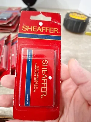 Sheaffer Ink Cartridge 5/PK Blue/Black White Dot Slim • $12