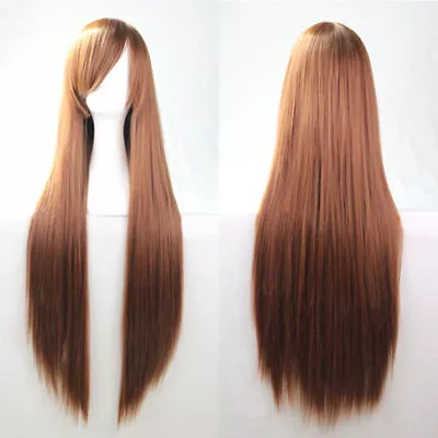 Long Straight Hair Wig Anime Cosplay Party Full Wigs Costume Fancy Party Prop • £16.39