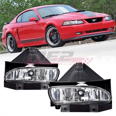 For 1999-2004 Ford Mustang PAIR Fit Fog Light Bumper Clear Lens • $29.99