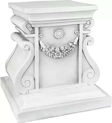 Classic Statuary Garden Plinth Base Riser Medium 30.5cm Polyresin Antique Stone • £61.85