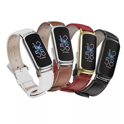 £8.20 • Buy Genuine Leather Breathable Watch Replacement Wrist Band Strap For Fitbit Luxe
