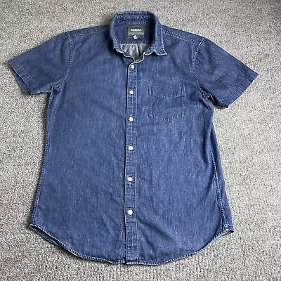 Bonobos Chambray Shirt Medium Blue Slim Fit Button Down Jean Pocket Men's • $16.95