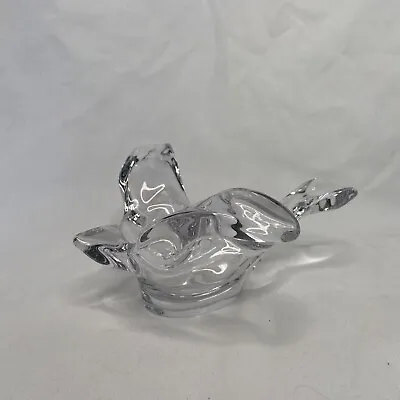 Princess House Lead Crystal Flying Bird Dove Bowl Candy Votive Dish Clear Glass • $19.99