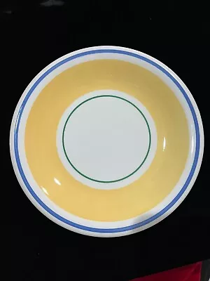 Maxam Mediterranean Salad Plate - Blue Yellow And Green - Made In Italy • $9.95