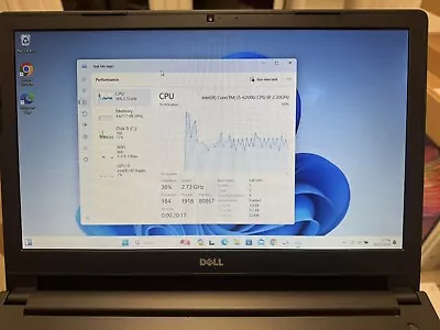 Dell Latitude 3570 15.6  256GB SSD Intel I5 6th Gen 2.4GHz 12GB RAM Laptop • £94.99