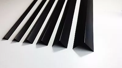 £2.49 • Buy !!1 Metre Length!! BLACK PLASTIC PVC CORNER 90 DEGREE ANGLE TRIM - VARIOUS SIZES
