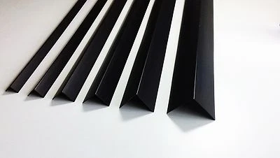 £59.99 • Buy 10xBLACK PLASTIC PVC CORNER 90 DEGREE ANGLE TRIM 2.5 METERS VARIOUS SIZES