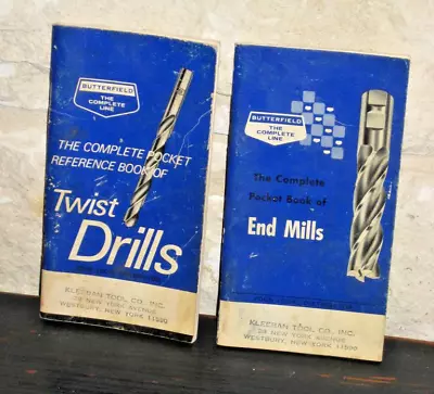 BUTTERFIELD Handy Reference BOOK Booklet TWIST DRILLS & END MILLS Machinists • $5