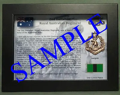 2nd Battalion Royal Australian Regiment - 1966/1973 - Framed Memorabilia • £46.68