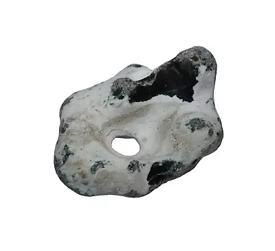 Beautiful Black Flint Hag Stone. 264g. Odin / Pagan /Wiccan / Protection Stone. • £4.49