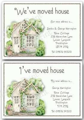 Personalised Change Of Address House Moving New Address New Home Cards X10 J486 • £3.85