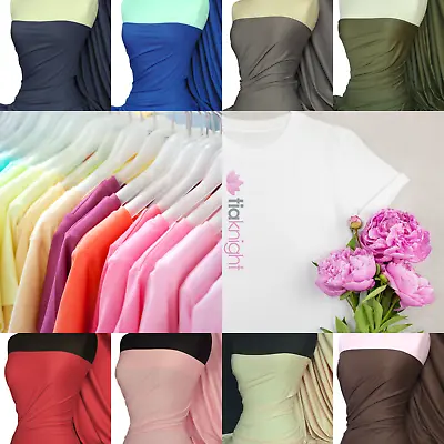 Cotton Lycra Jersey Stretchy T-Shirt Dressmaking Fabric Q35B By Tia Knight • £7.99