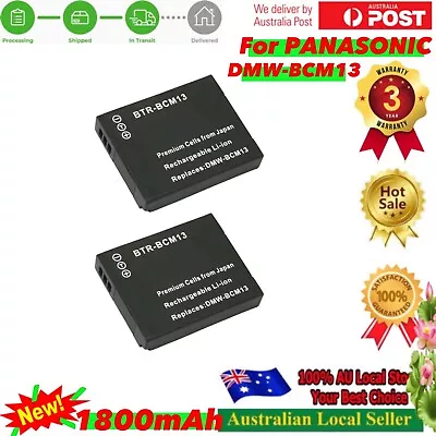 2x 1800mAh DMW-BCM13E DMW-BCM13 Battery For Panasonic Lumix DMC ZS40 • $25.20