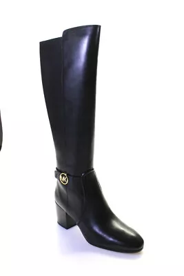 Michael Michael Kors Womens Knee High Carmen Boots Black Leather Size 7.5M • $109