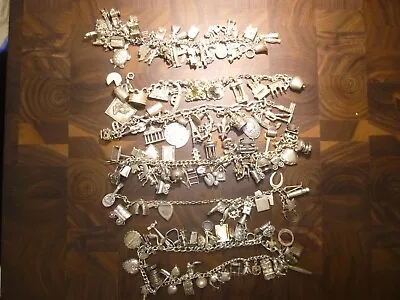 LOT Of 150 Pcs - Vintage Sterling Silver Charms With Movable & Opening Charms • $1750