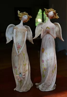 Two Vintage Statuette Figurines Of Two Lovely Angels. • $12.99