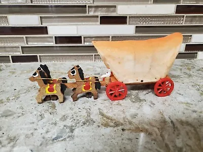 Vintage Wood Miniature Stagecoach Wagon Made In Japan • $20