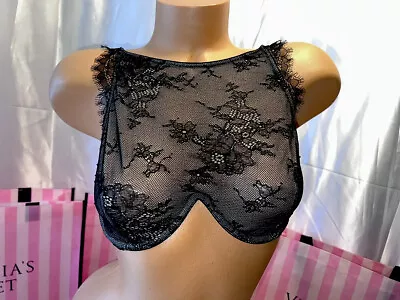 Victoria's Secret High Neck Bra Eyelash Lace 34D BEAUTIFUL • £32.13