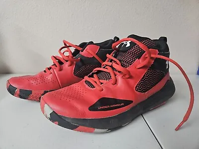   Under Armour Lockdown Red Black- Youth Size 7  • $10