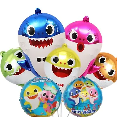 7 Pack Baby Shark Balloons 26  Happy Birthday Banner Party Decorations • $11.99