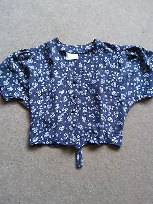 Ladies Charlotte Halton Floral Cropped Top UK10 • £15.50