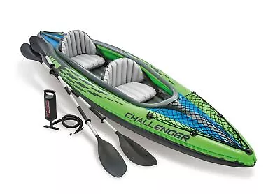 Intex Challenger K2 Two Person Inflatable Kayak Kit 68306EP • $125