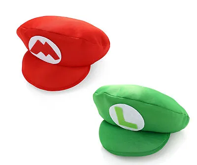 Super Mario Bros Luigi Foam Hat Cap Fancy Dress Cosplay Halloween Costume Party • £8.99