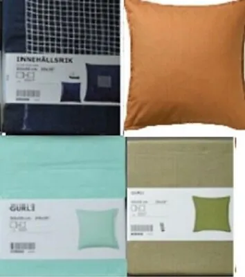 IKEA GURLI Organic Cotton Garden Home Square Cushion Cover Pillow Case 50x50cm  • £5.99