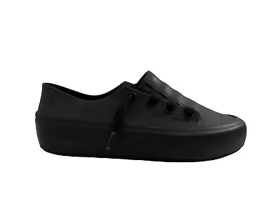 Melissa Women's Ulitsa Melflex Lace Up Sneakers Size 7 / EU 38 Black Rubber • $29.99