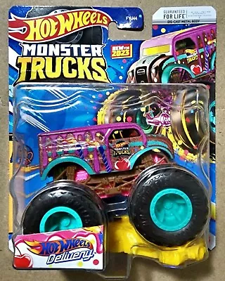 1:64 2023 Dairy Delivery Birthday Bash Chrome Silver  Hot Wheels Monster Trucks • $6.95