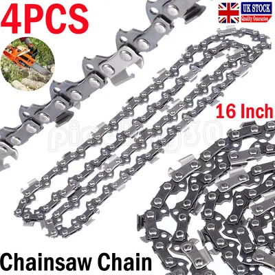 4PCS Chainsaw Saw Chain For 16 Inch Bar Blade Pitch 3/8LP 0.050 Gauge 56DL • £13.99