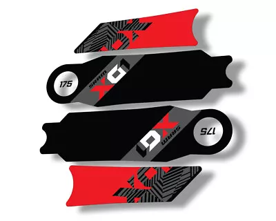 Crank Set Stickers Decals MTB Sram X01 Eagle 2018 Bicycle Adhesive 2Pcs Red • $20.99
