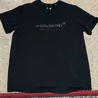 Castore McLaren  F1 Formula One Team T-Shirt Black On Black T-shirt Size Large • $30