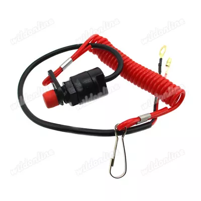 Safety Tether Cord Lanyard & Kill Stop Switch For Outboard Motor Boat Jet Ski • $16.76