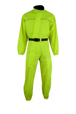 Rksports One Piece Waterproof Motorbike Motorcycle  Hi Viz Rain Over Suit • $34.80