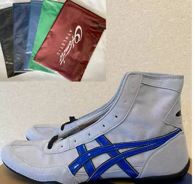 【Shoe Bag Included】Asics Wrestling Shoes EX-EO 1083A001 Gray×Blue×Black • $259.99