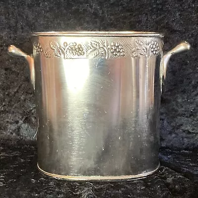 Vintage Pottery Barn Divided Wine/Champagne Ice Bucket Cooler Silver Plated • $34