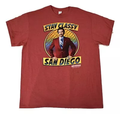 Anchorman Mens Ron Burgandy Stay Classy San Diego Funny Shirt New S M XL • $9.99