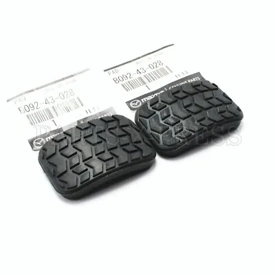 OEM GENUINE MAZDA MIATA 323 BLACK RUBBER COVER BRAKE CLUTCH PEDAL PAD KIT SET X2 • $17.99