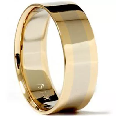 Mens 8mm 14k Gold Plain Polished Wedding Ring Band New • $736.23