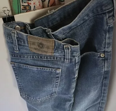 Wranglers Jeans Mens 44x32 Blue Boot Cut Suspender Buttons • $15