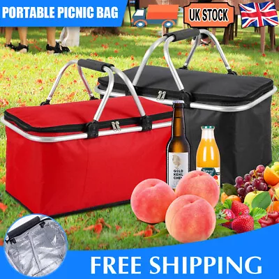 30L Large Cooling Cooler Cool Bag Picnic Camping Food Ice Drink Lunch Box UK • £7.99