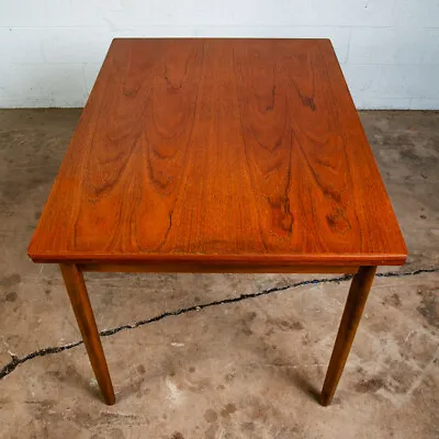 Mid Century Danish Modern Dining Table Solid Teak Extension 2 Draw Leaf Denmark • $1104.13