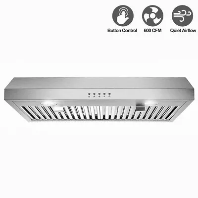 30in Kitchen Under Cabinet Range Hood 600CFM Stainless Steel 3-Speed Fan LEDs • $149.99