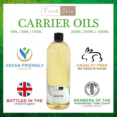 £47.95 • Buy Sweet Almond, Grapeseed, Jojoba, Castor, Argan, Hemp, Neem - 27 Different Types!