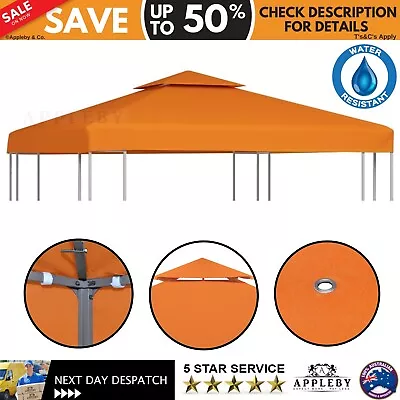 Waterproof Gazebo Cover Canopy 310 G/m² Terracotta 3 X 3 M Double Tier • $100.34