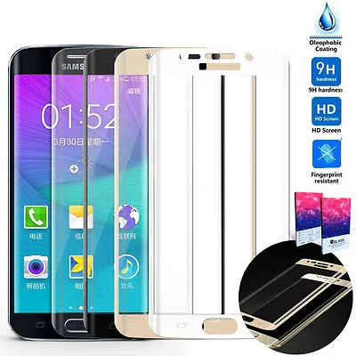 Full Coverage Tempered Glass Screen Protector For Samsung Galaxy S7 S6 Edge S8 • $9.99