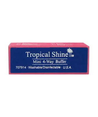 Tropical Shine Nail File 4-Way Buffer Mini-Block (Medium/Fine - Smooth/Shine) Bl • $8.80