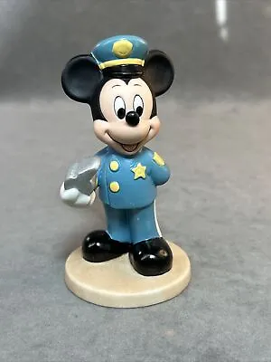 Disney Mickey Mouse Traffic Cop W/ Whistle Policeman Ceramic Figure  • $25.49